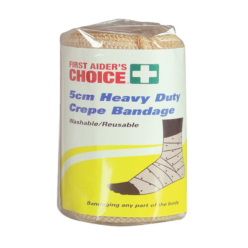 First Aiders Choice Crepe Bandage Heavy Duty 5cm x 2m