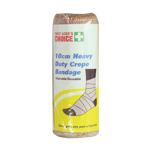 First Aiders Choice Crepe Bandage Heavy Duty 10cm x 2m