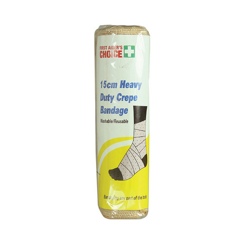 First Aiders Choice Crepe Bandage Heavy Duty 15cm x 2m