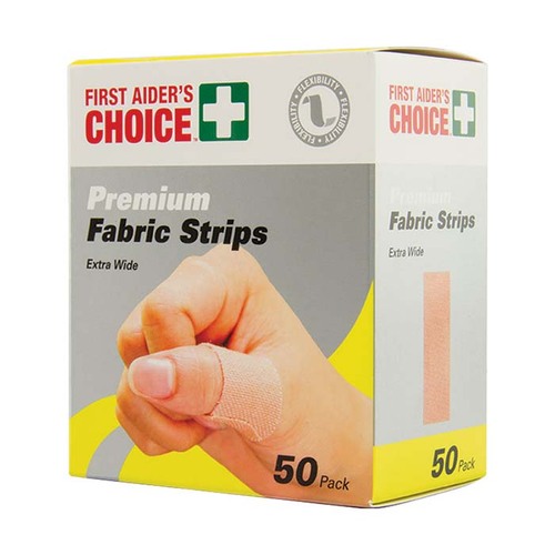 First Aiders Choice Premium Fabric Strip 25 x 72mm - 50/Pack