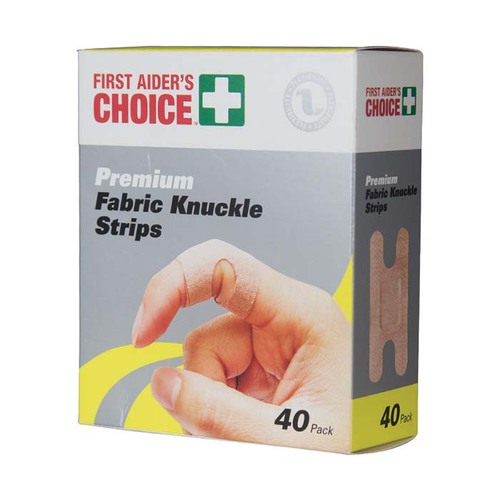 First Aiders Choice Knuckle Fabric Strip 38 x 72mm - 40/Pack