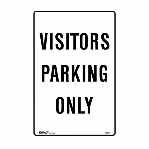 Brady Visitors Parking Only 300 x 450mm C2 Ref Aluminium