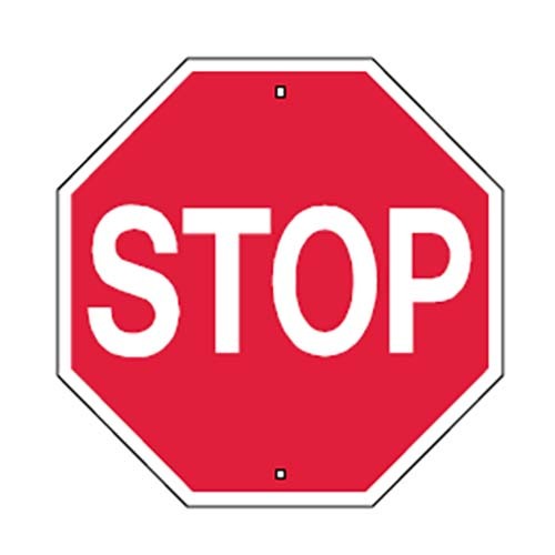 Brady Directional Stop 600 x 600mm Metal