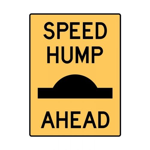 Brady Traffic Site Safety Sign - Speed Hump Ahead 450 x 600mm Polypropylene