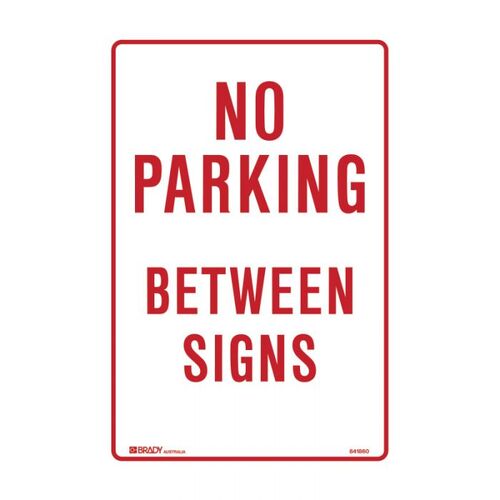 Brady No Parking Between Signs 300 x 450mm C2 Ref Aluminium