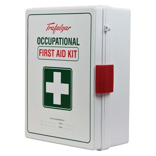 Trafalgar Wallmount ABS Plastic National Workplace First Aid Kit