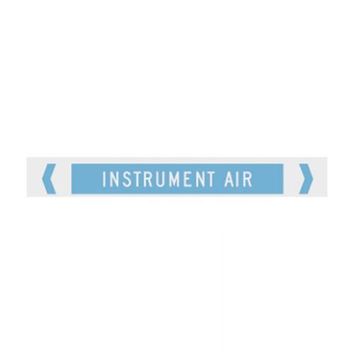 Brady Pipe Marker Instrument Air White/Light Blue 40-75mm O.D. - 10/Pack