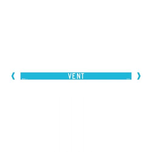 Brady Pipe Marker Vent White/Light Blue Up To 40mm O.D. - 10/Pack