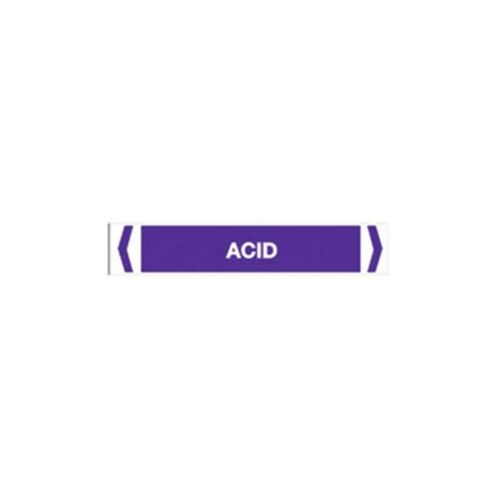 Brady Pipe Marker Acid White/Violet >75mm O.D. - 10/Pack