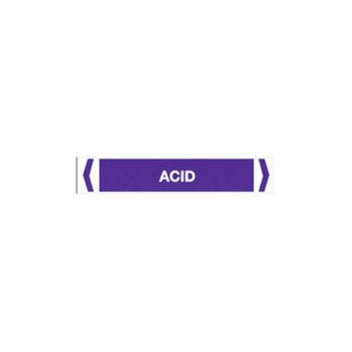 Brady Pipe Marker Acid White/Violet >75mm O.D. - 10/Pack