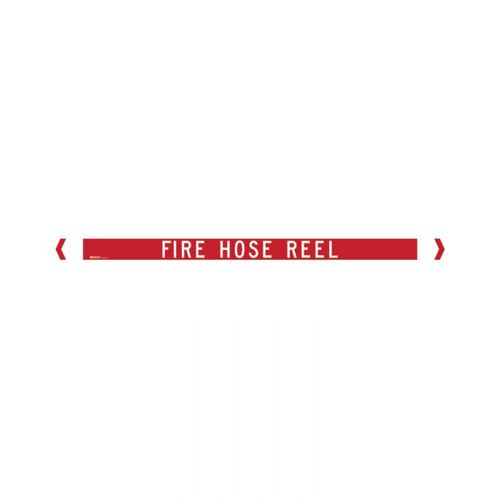 Brady Pipe Marker Fire Hose Reel White/Red Up To 40mm O.D. - 10/Pack