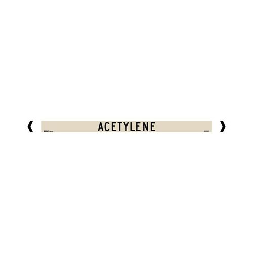 Brady Pipe Marker Acetylene Black/Sand 40-75mm O.D. - 10/Pack