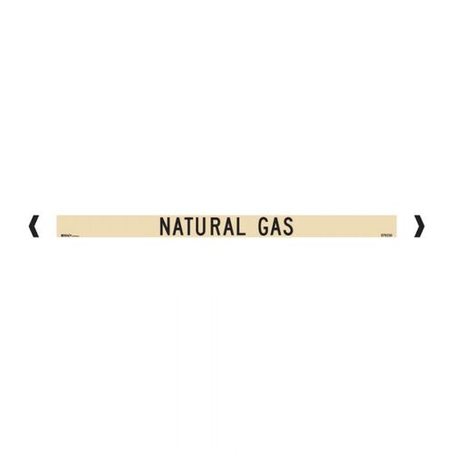 Brady Pipe Marker Natural Gas Black/Sand 40-75mm O.D. - 10/Pack