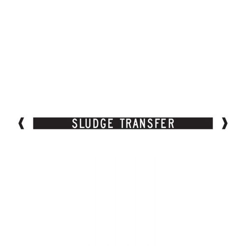Brady Pipe Marker Sludge Transfer White/Black 40-75mm O.D. - 10/Pack