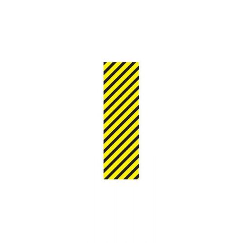 Brady  Hazardous Materials  - Yellow/Black Stripes 25 x 200mm - 10/Pack