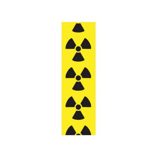 Brady Supplementary Marker Radioactive Hazard Sign 25 x 200mm - 10/Pack