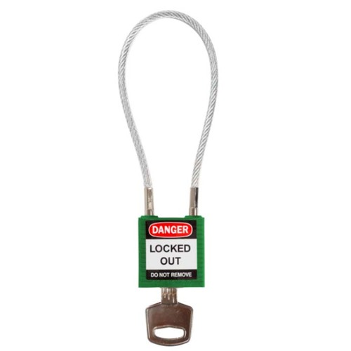 Brady Compact Cable Padlock 40cm Green