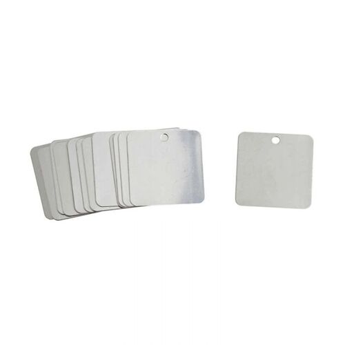 Brady 51mm Stainless Steel Blank Metal Valve Tag, Square - 25/Pack