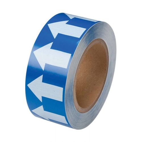 Brady Pipe Markers - Arrow Tape 50mm x 27m - White/Bue