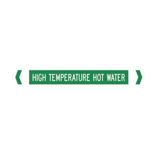 Brady Pipe Marker High Temperature Hot Water White/Jade Green Up To 40mm O.D. - 10/Pack