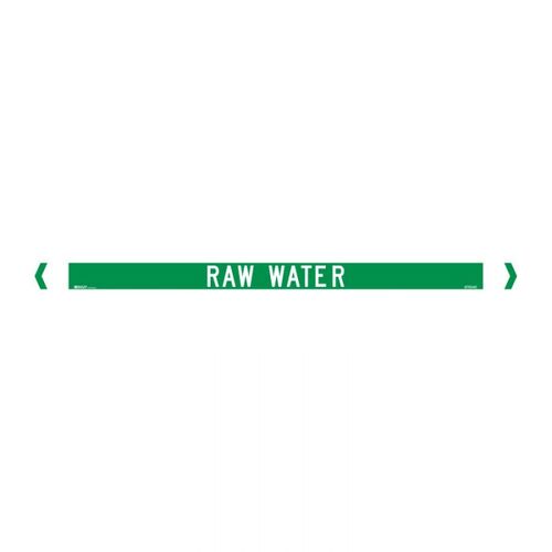 Brady Pipe Marker Raw Water White/Jade Green >75mm O.D. - 10/Pack