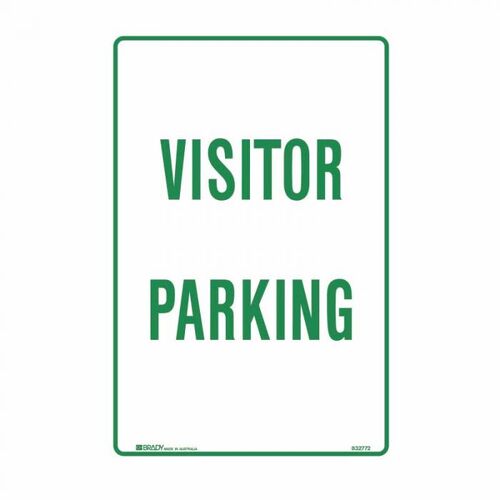 Brady Parking Sign - Visitor Parking 300 x 450mm Metal