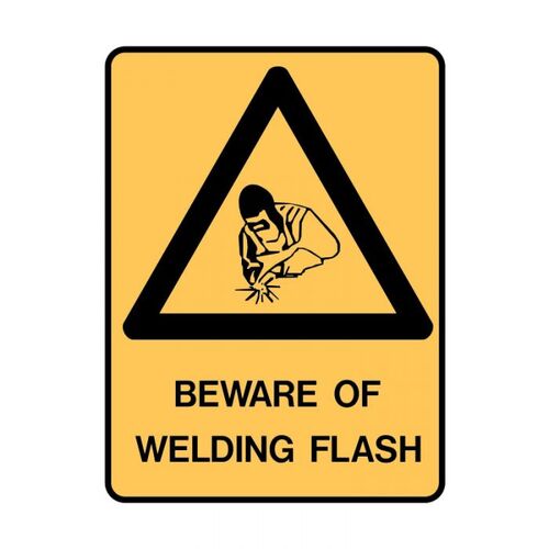 Brady Warning Sign - Beware Of Welding Flash 450 x 300mm Polypropylene
