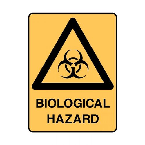 Brady Warning Sign - Biological Hazard 600 x 450mm Metal (Colorbond Steel)