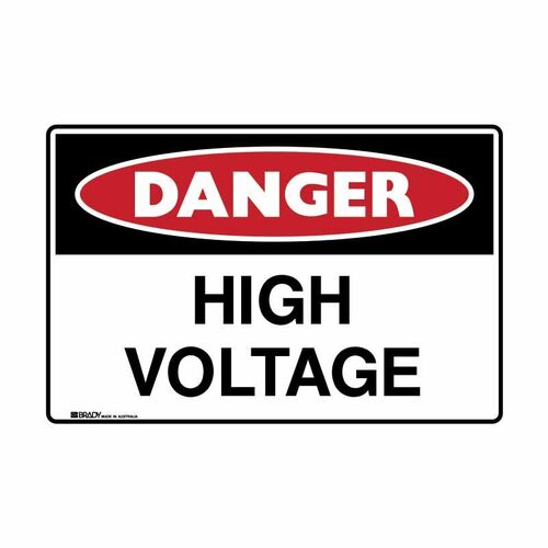 Brady Danger High Voltage 600 x 450mm UltraTuff Metal