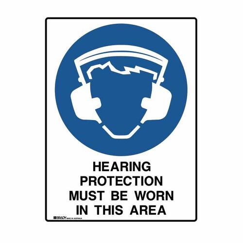 Hearing Protection Must Be Worn On This Site 600 x 450mm UltraTuff Metal