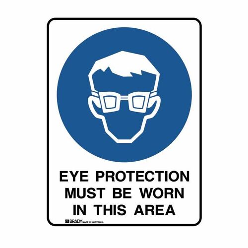 Eye Protection Must Be Worn In This Area 450 x 300mm UltraTuff Metal
