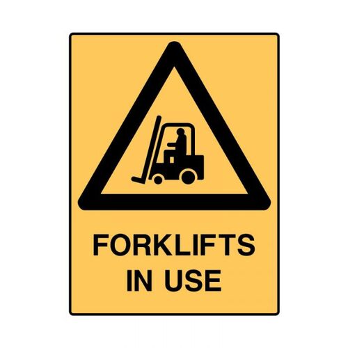 Brady Forklifts In Use 600 x 450mm UltraTuff Metal