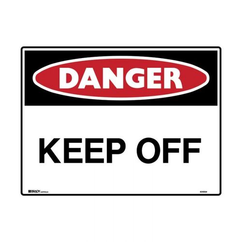 Brady Danger Sign - Keep Out 600 x 450mm Multiflute (Flute)