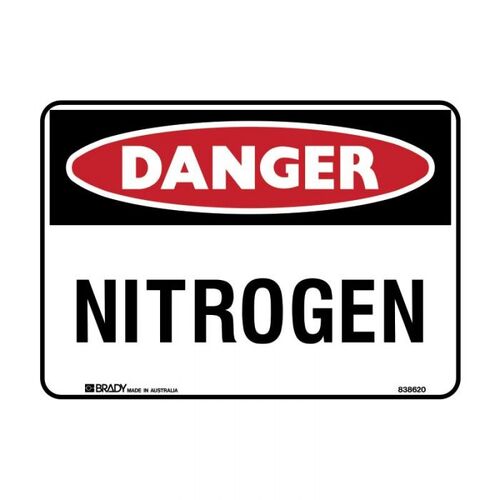 Brady Danger Sign - Nitrogen 450 x 300mm Polypropylene