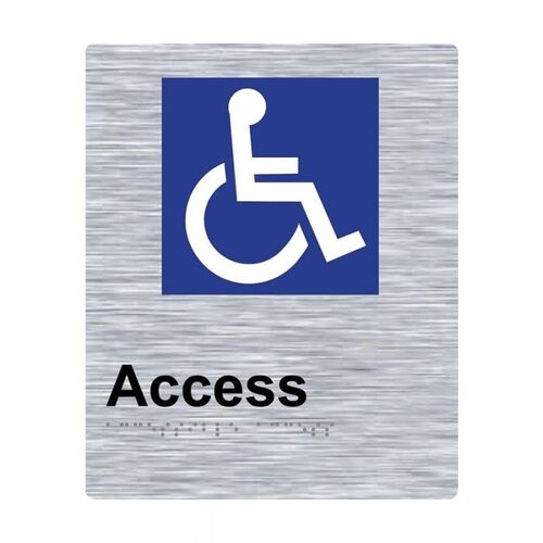 Brady Braille Sign - Access 220 x 180mm ABS Plastic