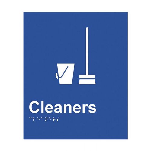 Brady Braille Sign - Cleaners 220 x 180mm ABS Plastic