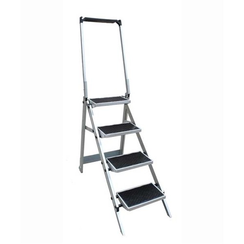 Little Jumbo Safety Steps 4 Step With Safety Rail Black Synthetic Cover