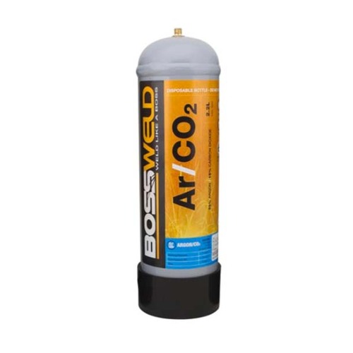Bossweld 2.2L Argon/CO2 Disposable Gas Bottle
