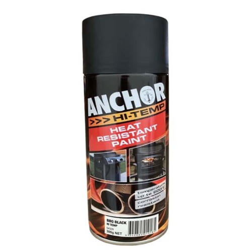Anchor Hi Temp Heat Resistant Paint BBQ Black 300g