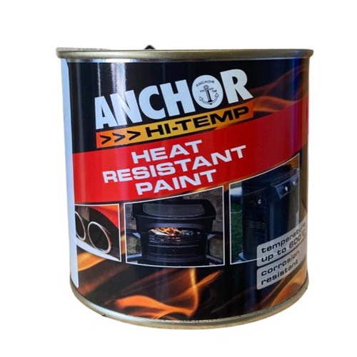 Anchor Hi Temp Heat Resistant Paint BBQ Black 500ml