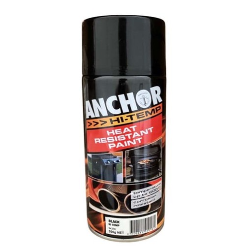 Anchor Hi Temp Heat Resistant Paint Black 300g