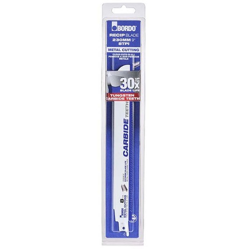 Bordo 7204-0908 230mm (9") 8TPI TCT Reciprocating Saw Blade For Metal