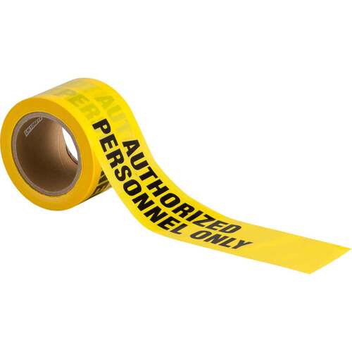 Brady Barricade Tape (B-912) Authorised Personnel Only 75mm x 60m