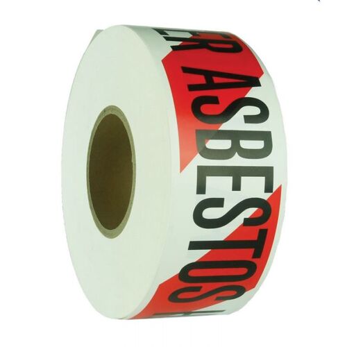 Brady Barricade Tape (B-912) Danger Asbestos Hazard 75mm x 300m