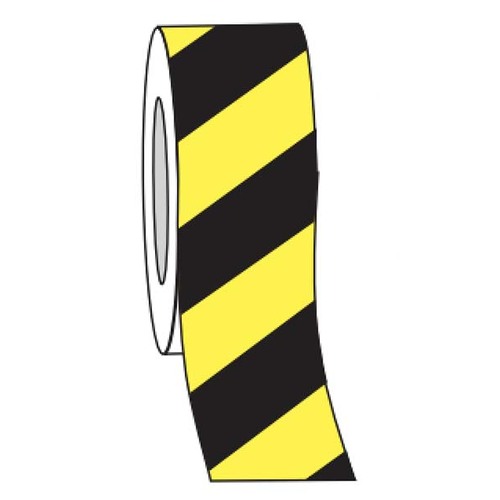 Brady Exterior Vinyl Tape 50mm Black/Yellow Diagonal
