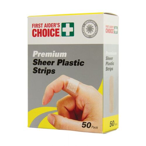 First Aiders Choice Premium Plastic Strips - 50/Pack