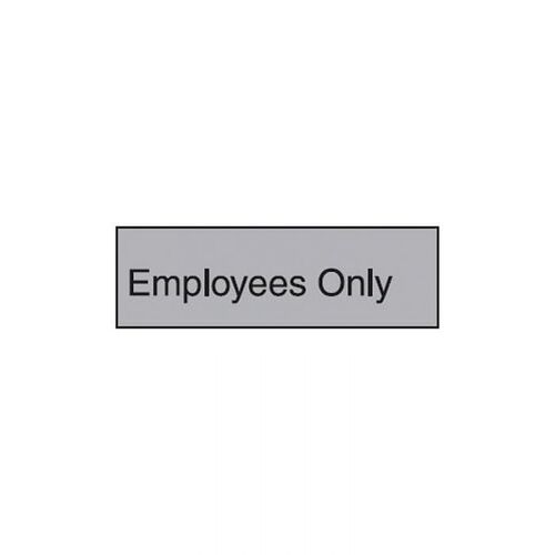 Brady Engraved Office Sign - Employees Only (Gravoply) 300 x 97mm