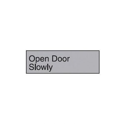 Brady Engraved Office Sign - Open Door Slowly (Gravoply) 200 x 73mm