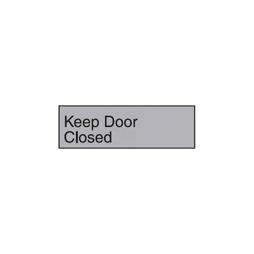 Brady Engraved Office Sign - Keep Door Closed (Gravoply) H97mm x W300mm