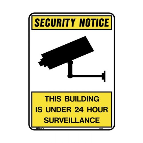 Brady This Building Is Under 24 Hour Surveillance 300 x 450mm Metal